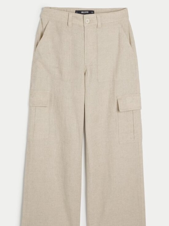 *Light Tan* Hollister Ultra High Rise Baggy Cargo Pants Size 24-25 (000R) - Picture 16 of 16